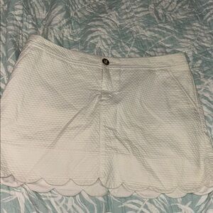 Lilly Pulitzer White Scalloped Skort